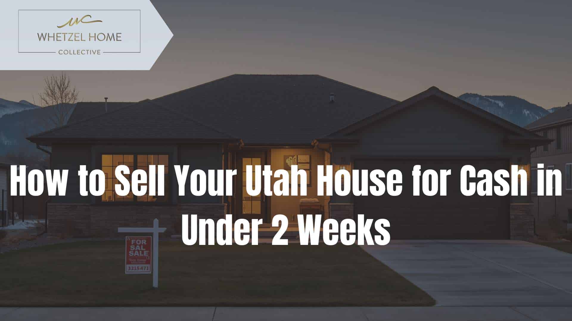 sell house fast for cash Utah