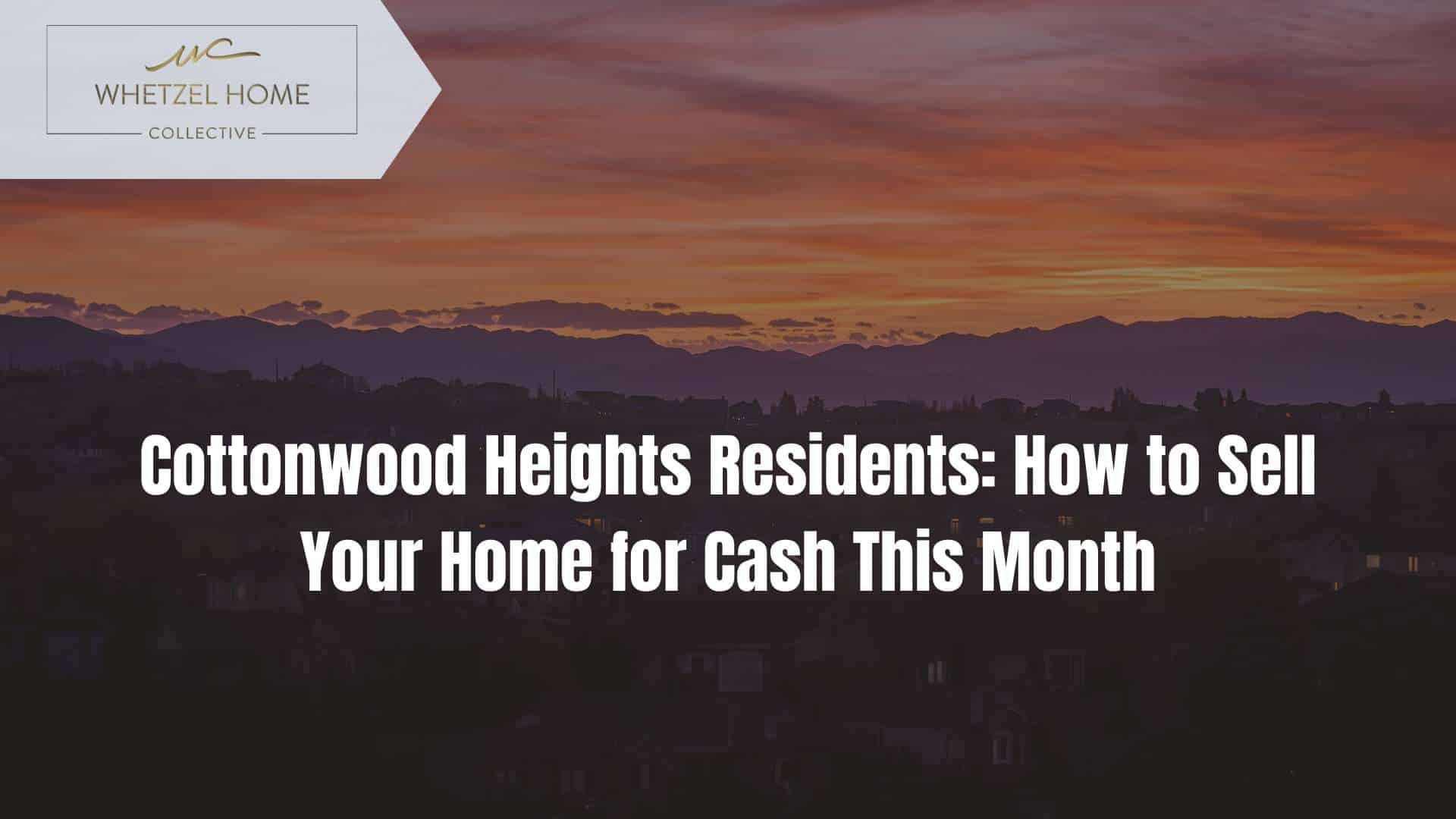 sell house fast cottonwood heights utah
