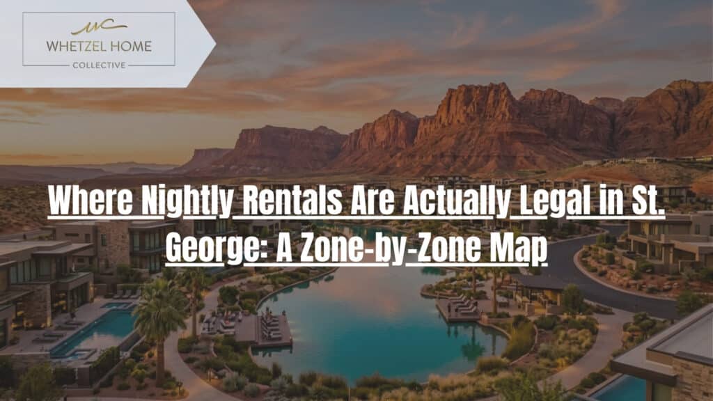 nightly rental zones St George Utah