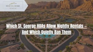 HOA nightly rental St George