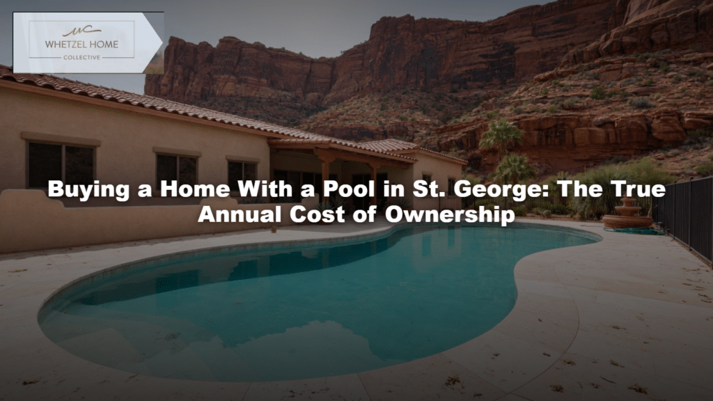 Backyard pool at a St. George desert home