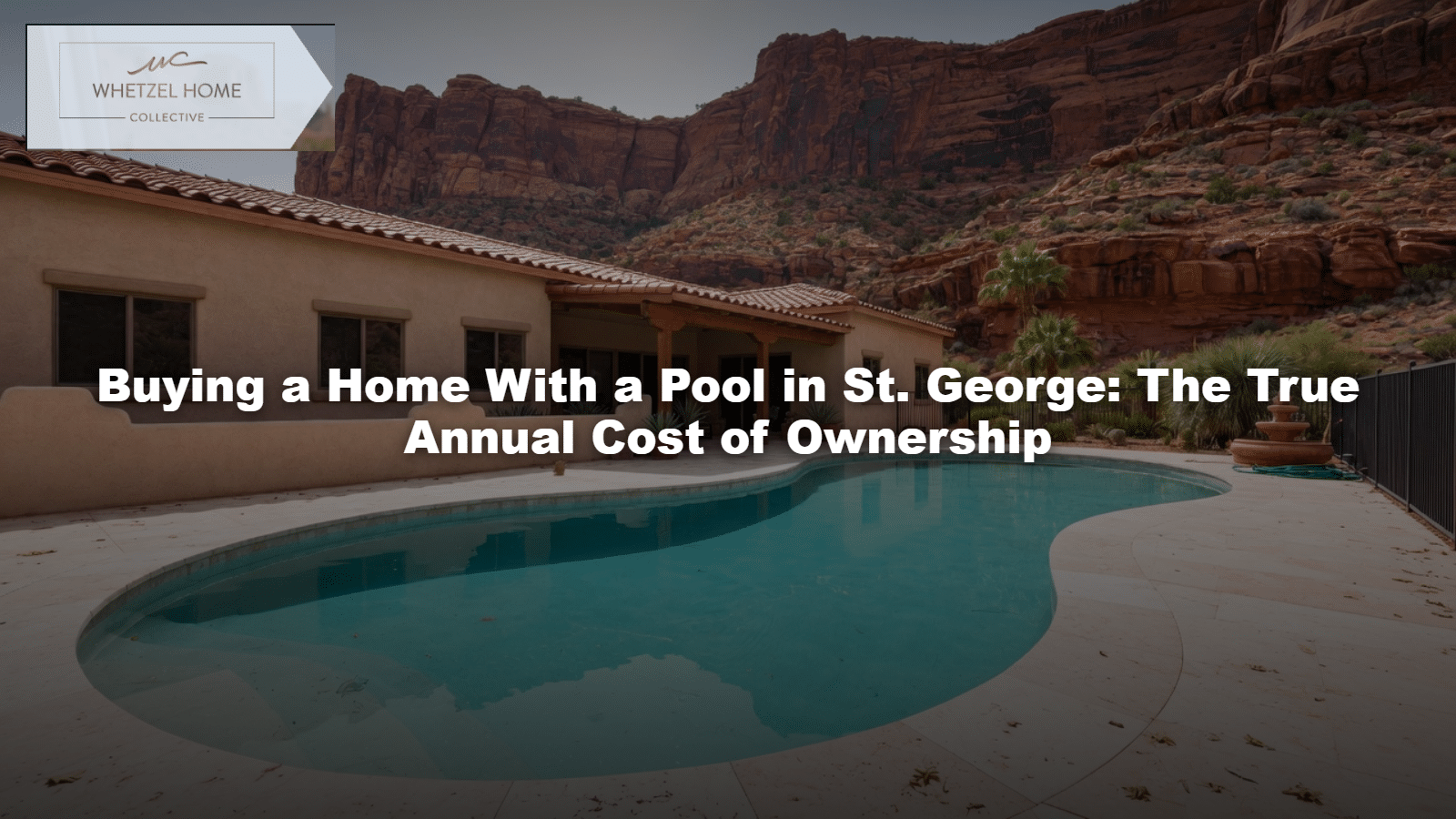 Backyard pool at a St. George desert home
